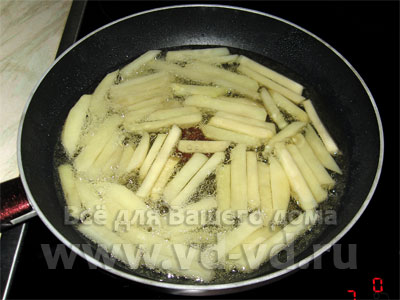 Как приготовить Как приготовить картофель фри дома на сковороде рецепт пошагово